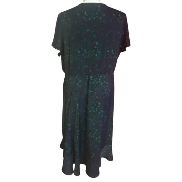 Midi Studio Crepe de Chine Surplice Wrap Dress 3X - Picture 7 of 12